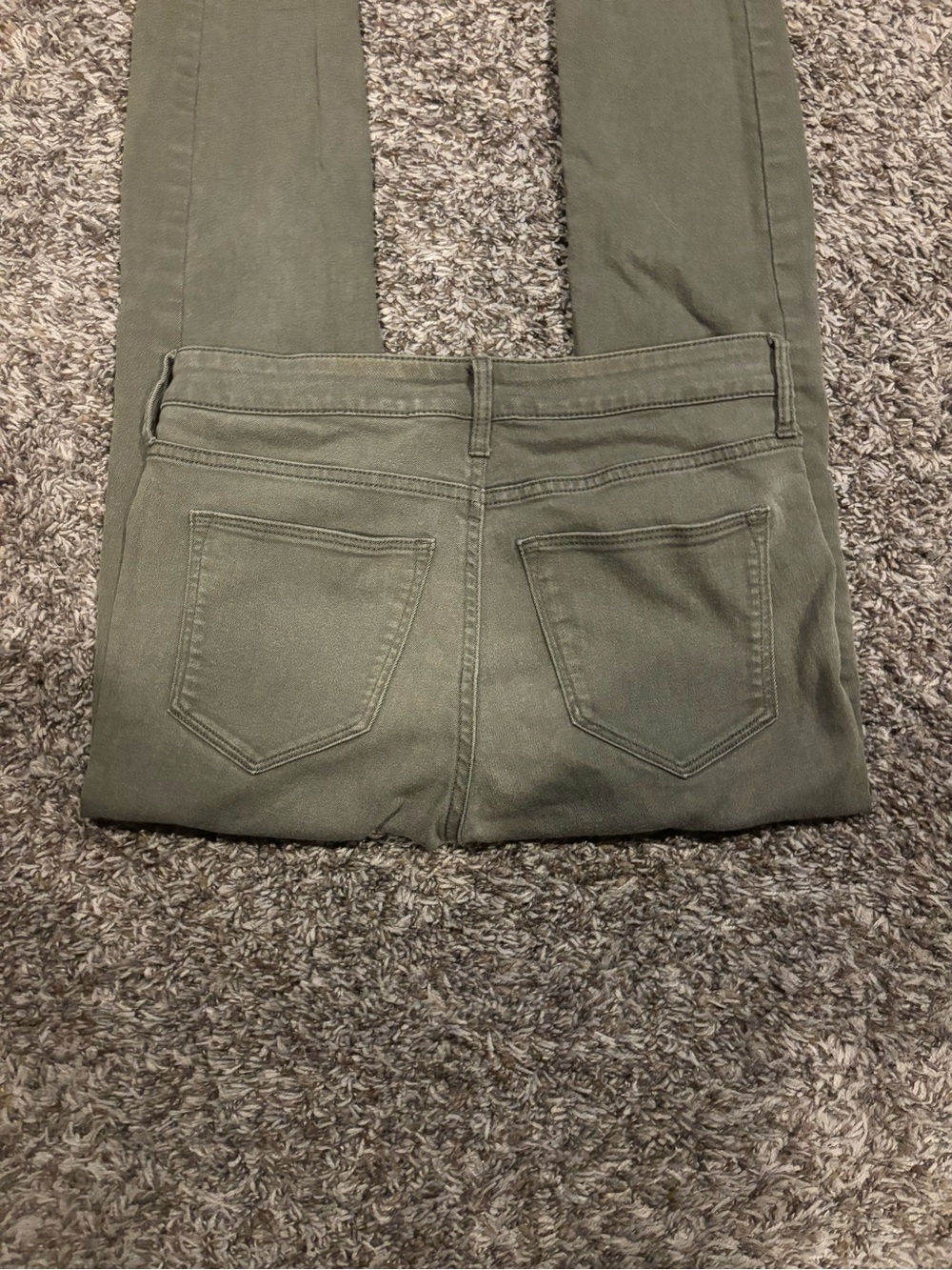 Women’s & Denim Olive Green Skinny Ankle Jeans